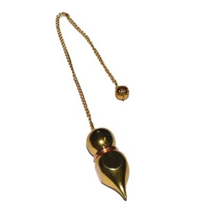 Pendules de guérison en laiton avec couleurs des chakras et taille de 30 à 45 mm - Product Image 1