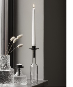 Bougeoir en métal, photophore, en verre, de décoration pour la maison, de haute qualité - Product Image 5