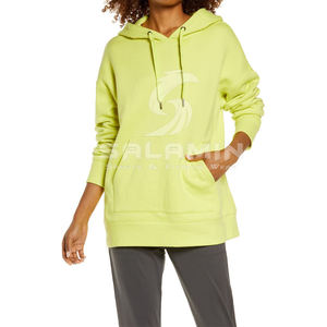 Ventes en gros de sweats à capuche en polaire doux pour l'hiver, design et logo personnalisés, à carreaux, respirants, coupe-vent, avec poches avant pour femmes - Product Image 1