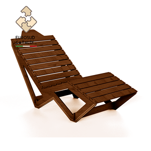 Incredibile chaise longue in legno di betulla naturale da 12mm con sistema ad incastro per soggiorno e centro estetico. - Product Image 5