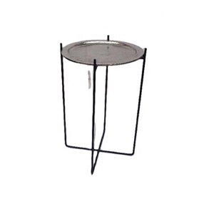 Mesa auxiliar de Venta caliente en aluminio y hierro disponible en oro rosa y otros acabados Muebles de metal pequeños Decoración para sala de estar - Product Image 1
