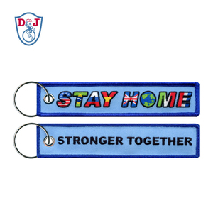 Vải Thẻ Chìa Khóa Với Các Tùy Chỉnh Ở Lại Nhà Thêu Thiết Kế Thăng Hoa Keyring <span class=keywords><strong>Key</strong></span> Fob - Product Image 6