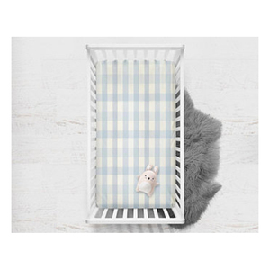 100% Organic Cotton Wholesale Baby Fitted Crib Sheet - Product Image 1