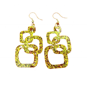 Femmes meilleure nouveauté mode boucles d'oreilles goutte bijoux en acrylique doré pour les filles pour la fête de Noël porter - Product Image 2