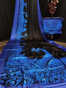 La mayoría de las tendencias Festival Wear Seda Impreso Saree con blusa Pieza Indian Ladies Women Wear Precio bajo Surat al por mayor. Prenda - Product Image 2