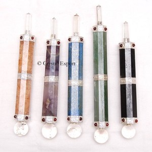 Curación Natural Fengshui herramienta Ojo de tigre Dorje Varitas tibetanas Vendedor superior Varitas curativas tibetanas en línea - Product Image 5