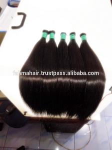Vente en gros à prix réduit, extensions de cheveux humains naturels brésiliens lisses et soyeux, teints, en vrac, pré-collés, noir naturel - Product Image 2
