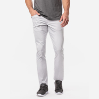 Celana Chino Pria Regular Fit Grosir, Celana Kasual Warna Solid, Pinggang Sedang, Polos, Lipit Depan, Resleting