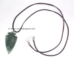 Collier de pointes de flèche en jaspe vert de qualité supérieure : Collier de pointes de flèche en jaspe vert à prix bas - Product Image 1