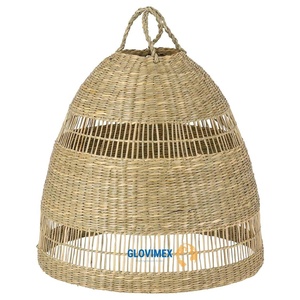 Produit en promotion : Abat-jour en rotin et raphia tressé, décoration d'intérieur durable, sûre et écologique pour salon - Product Image 1