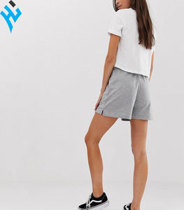 Pantalones de cintura elástica informales para mujer, pantalones cortos de chándal en blanco de algodón para correr, pantalones cortos de moda para mujer - Product Image 6