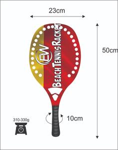 Raquetas de Tenis Playa Personalizadas, Raqueta de Padel con Cara de Fibra de Carbono y Vidrio, Peso 310-330g, Longitud 50cm, Logotipos y Color Personalizables - Product Image 3