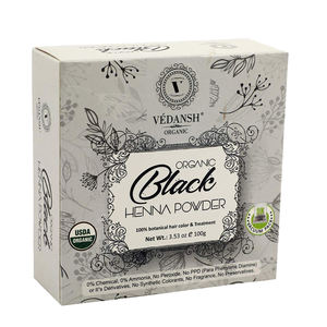 ผงเฮนน่าสีดำออร์แกนิกย้อมผมสมุนไพรสำหรับความเงางามสีดำเข้มเหมาะสำหรับการปกปิดผมสีเทา | แพ็คขายส่งจำนวนมาก - Product Image 1
