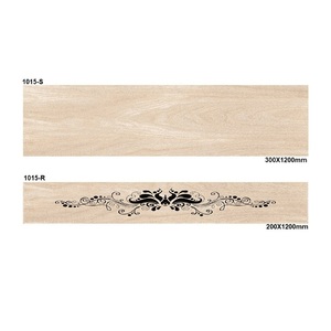 Simple conception sur en bois texture riser étape en céramique tuiles S-300x1200mm, R-200x1200mm - Product Image 1