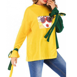 Nouveau dernier design personnalisé sweat-shirt à col rond imprimé surdimensionné pour femmes - Product Image 3