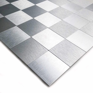 Vividtiles-Baldosas de aluminio inoxidable cepillado para pared, baldosas de Metal, revestimiento y Palo, antisalpicaduras, 10 unidades por <span class=keywords><strong>caja</strong></span> - Product Image 4