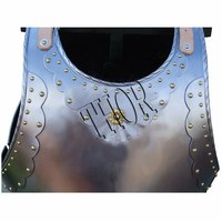 Veste de collection en acier calibre 18, armure, finition argent et laiton, costume de chasseur du chevalier, collection