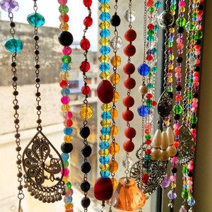 Pots de fleurs suspendus verticaux, porte-cartes à suspendre à la porte, lampe en mosaïque turque, décorations en perles de cristal, ornements suspendus, fournisseur en gros - Product Image 6