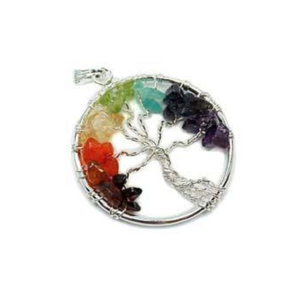 Pendentif Arbre de Vie 7 Chakras en Pierre Naturelle, Cristal Énergétique de Guérison, Bijou Spirituel Fait Main, Vente en Gros - Product Image 2