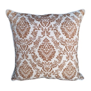 beautiful brown paisley design throw pillow cushion <b>cover</b> 100% cotton cushion <b>cover</b> elegant throw pillow cushions - Product Image 1