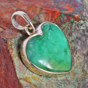 จี้หัวใจพลอยคริสโซเพรสชุบทองจี้925เงินแท้สำหรับเป็นของขวัญ - Product Image 5