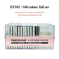 Ensemble de marqueurs d'art à base d'alcool rechargeables Finecolour 160/240/480 couleurs EF100 EF101 EF102 EF103 EF104