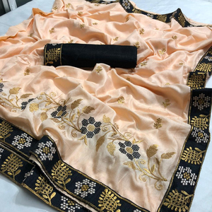 Kanchipuram Sarees Soie Banarasi Coton Soie Fête Porter Dernier Designer Femmes Sari Blouse Tissus Doux Festival De Mariage Indien - Product Image 1