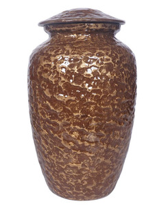 Urna de cremación de metal de nuevo diseño con acabado de textura para suministros funerarios decorativos para interiores - Product Image 4