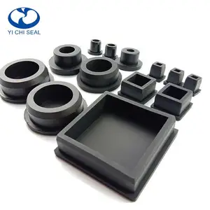 square pipe rubber cap feet Silicone rubber end protection caps for pipe