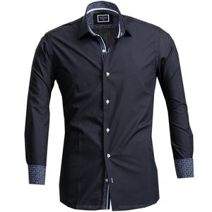 เสื้อเชิ้ตลำลองผู้ชายสีดำสำหรับชุดเดรสฤดูใบไม้ผลิ - Product Image 1