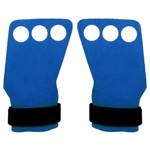 Último Diseño estrecho 3 agujeros cuero de gamuza duradero cómodo brazos levantamiento de pesas gimnasia entrenamiento empuñaduras - Product Image 1