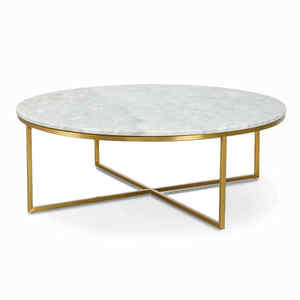 โต๊ะกลางกระจกกลมตกแต่ง - Product Image 1