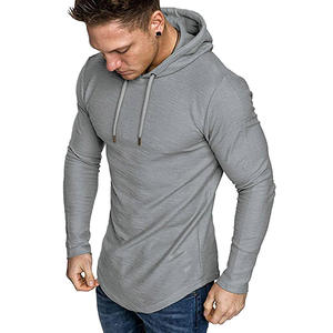 Échantillon gratuit OEM Pull à capuche brodé pour hommes Ensemble 50% coton 50% polyester à manches longues imprimé Oversize Vente en gros Noir - Product Image 1