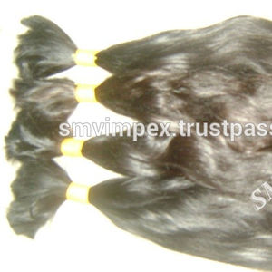 การทอผมมนุษย์ดิบที่ยังไม่ได้ผ่านกระบวนการผมชาวอินเดียใต้นุ่มและเรียบเนียนการต่อผมมนุษย์วัด - Product Image 2