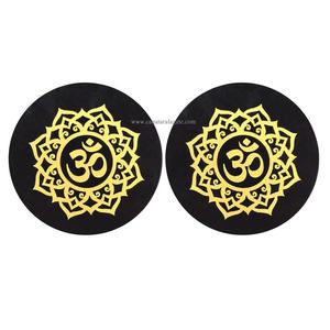 Sous-verre de tourmaline noire de haute qualité pierre de cristal sous-verre rond de pierres précieuses pour boisson de Table avec support de café décoration de la maison - Product Image 6