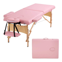 Table de massage pliante portable Sukar avec jade thermique et tabouret pour extensions de cils