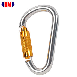 D Shape Twist Lock Quality Rock Climbing Outdoor Durable Best Selling Hook Aluminum Carabiner - Product Image 1
