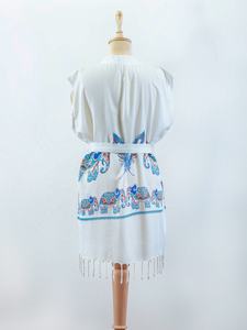 High Quality Best Price 100 Viscon Custom Print Kids <b>Poncho</b> Swimsuit Cover up Kimono Pareo Woman Robe Beachwear - Product Image 2