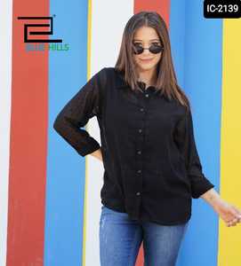 Nouvelle arrivée Georgette pure qualité lourde haut pour femmes meilleure qualité manches longues vêtements occidentaux prix inférieur chemise pakistanaise indienne - Product Image 2