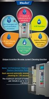 Distributeur d'eau alcaline électrique de bureau en plastique argenté fabriqué au Japon, avec filtre à membrane UF à charbon actif argenté à 7 électrodes, certifié CE