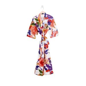 Bata para Mujer, Ropa de Dormir, Batas de Dama de Honor para Verano, Otoño y Primavera, Fabricación al por Mayor, Talla Única, Nuevo Kimono de Algodón Estampado - Product Image 4