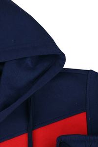 Conjunto de chándal cálido ecológico a la moda para hombre, ropa de abrigo de lana a rayas en contraste, ropa de invierno, chándal con cordón - Product Image 6