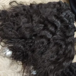 Raw Virgin วัด Hair Extension ผู้ผลิตเจนไนอินเดียธรรมชาติผมยังไม่ได้ไม่มีสารเคมีไม่มี Tangle No Shedding ชุด