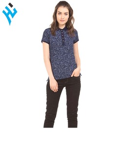 Custom Summer Slim Fit Printed <b>Women</b> Casual <b>Polo</b> <b>Shirt</b> - Product Image 4