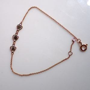 La mejor pulsera de cadena hecha a mano de oro sólido de 14K de estilo diamante clásico ajustable para bodas y fiestas Grandes ideas de regalos - Product Image 5