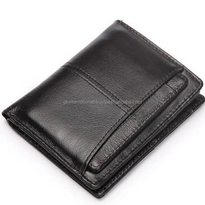 Portefeuille en cuir véritable noir pour hommes, Vintage, multifonction, blocage RFID, doublure importée, mince, collection 2021 - Product Image 2