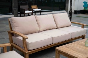 Sofá de madera de teca natural de fabricante indonesio en oferta, equipado con espuma resistente para muebles de sala de estar. - Product Image 2
