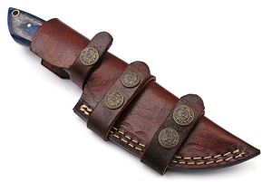 Couteau à lame fixe en acier damas fait à la main personnalisé ZR1507 OEM manche en bois de sécurité pour la chasse en plein air et le camping à usage industriel - Product Image 5