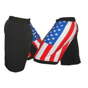 Shorts MMA personnalisables pour hommes avec matière satinée et impression numérique par transfert thermique pour le kickboxing et la boxe - Product Image 1