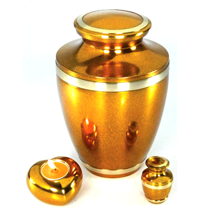 Brass Pewter Memorial Metal Brass Adults Human Funeral Ashes Cremation Urn American/European Style - Product Image 6